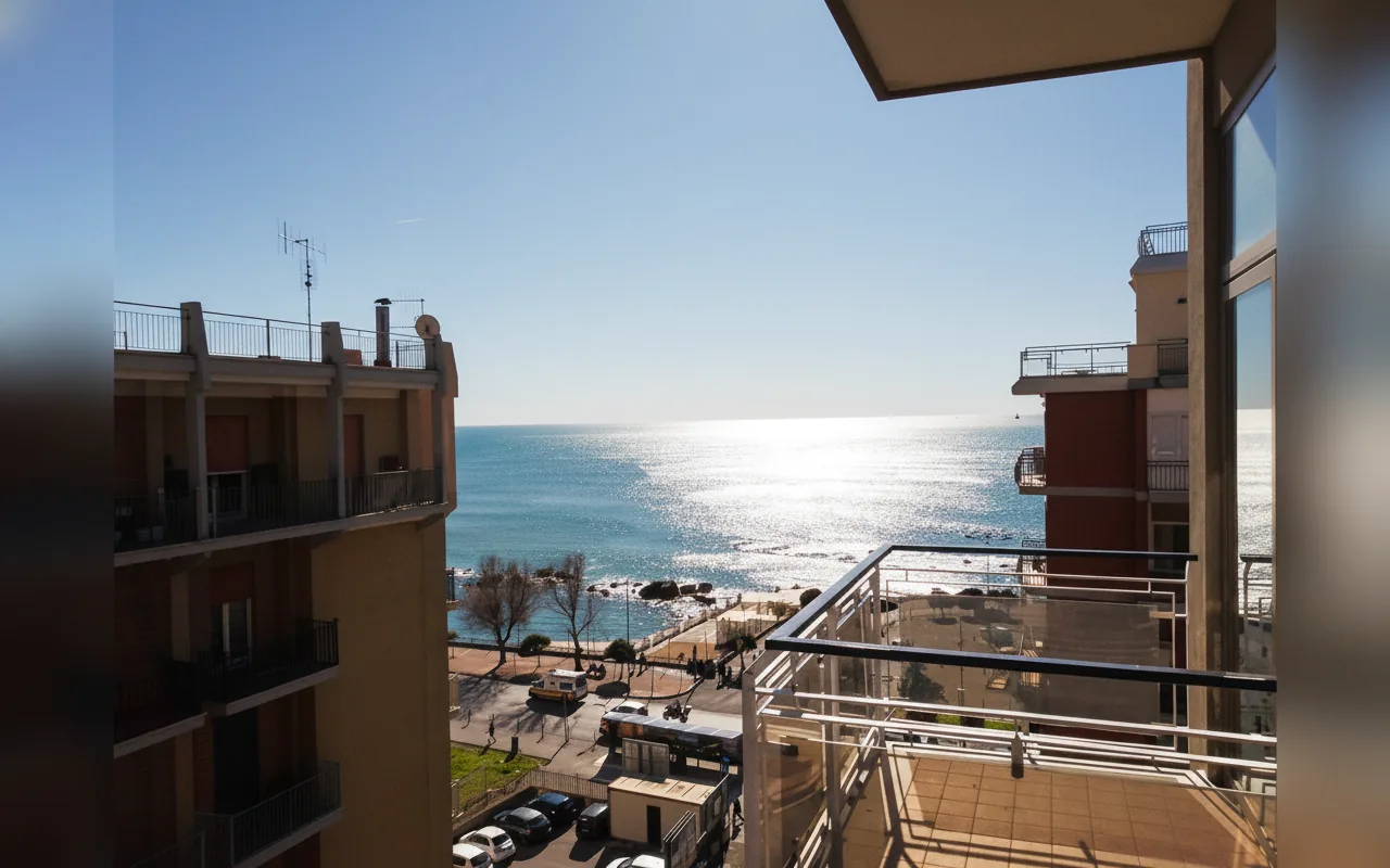 Balcone del B&B Cielo Stellato affacciato sul Golfo di Salerno